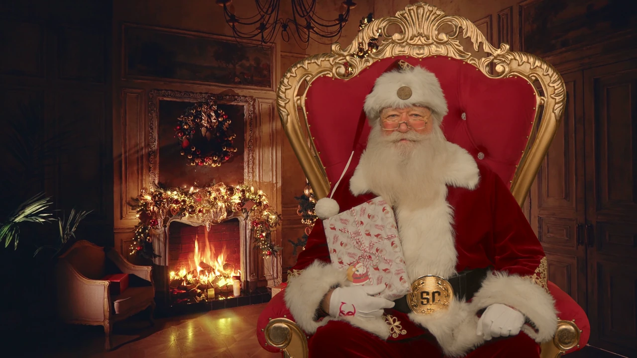 Santa Fireplace Front